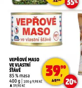 Penny Market Vepřové maso ve vlastní šťávě nabídka