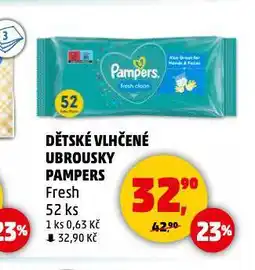 Penny Market Pampers dětské vlhčené ubrousky nabídka