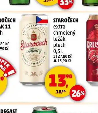 Penny Market Pivo staročech nabídka