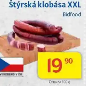 Kubík potraviny Štýrská klobása XXL nabídka