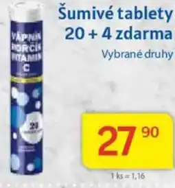 Kubík potraviny Šumivé tablety 20+ 4 zdarma nabídka