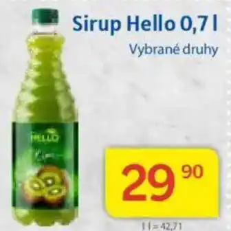 Kubík potraviny Sirup Hello nabídka