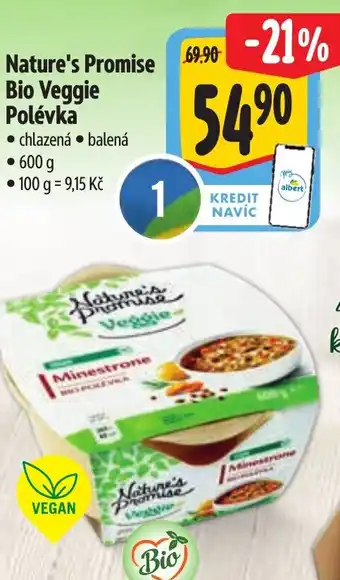 Albert Nature's Promise Bio Veggie Polévka nabídka