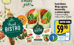 Albert Fresh Bistro Wrap caprese mozzarella a sušená rajčata nabídka