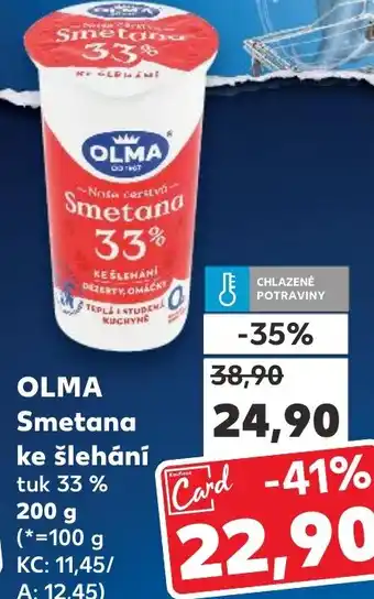 Kaufland OLMA Smetana ke šlehání nabídka