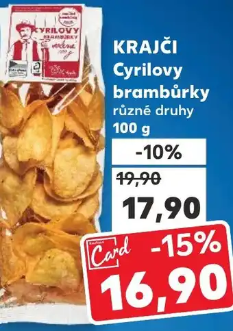 Kaufland KRAJČI Cyrilovy brambůrky nabídka