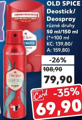 Kaufland OLD SPICE Deostick/ Deospray nabídka