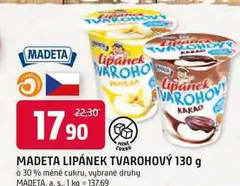 Trefa MADETA LIPÁNEK TVAROHOVÝ 130 g nabídka