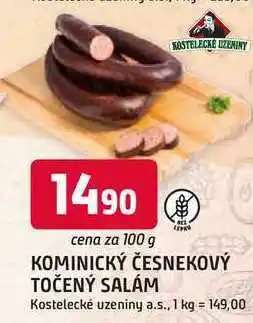 Trefa KOMINICKÝ ČESNEKOVÝ TOČENÝ SALÁM 100 g nabídka