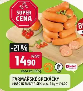 Trefa FARMÁŘSKÉ ŠPEKÁČKY 100g nabídka