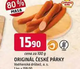 Trefa ČESKÉ PÁRKY 100 g nabídka