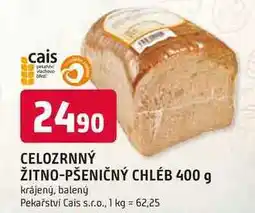 Trefa CELOZRNNÝ ŽITNO-PŠENIČNÝ CHLÉB 400 g nabídka