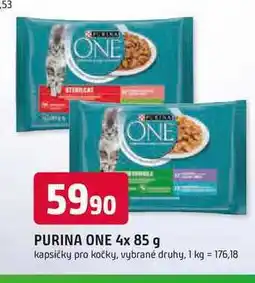 Trefa PURINA ONE 4x 85 g kapsičky pro kočky nabídka