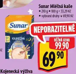 Albert Sunar mléčná kaše nabídka