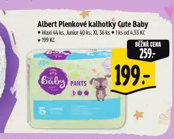 Albert Cute baby plenkové kalhotky nabídka