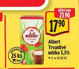 Albert Trvanlivé mléko nabídka