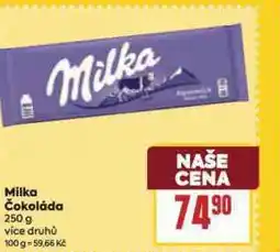 Billa Milka čokoláda nabídka