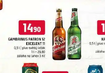 Terno Pivo gambrinus patron 12 nabídka