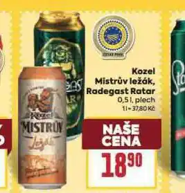 Billa Pivo radegast ratar nabídka