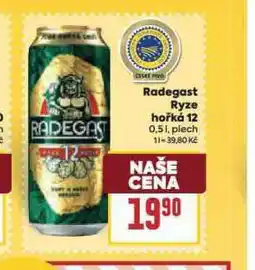 Billa Pivo radegast ryze hořká 12 nabídka