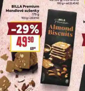 Billa Billa premium mandlové sušenky nabídka