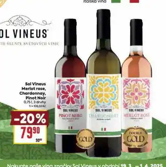 Billa Sol vineus pinot noir nabídka