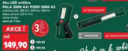 Kaufland Aku LED svítilna PALA 2000 A2/ PSDD 2000 A3 nabídka