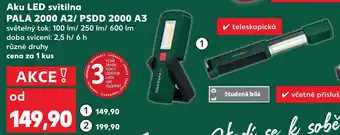 Kaufland Aku LED svítilna PALA 2000 A2/ PSDD 2000 A3 nabídka