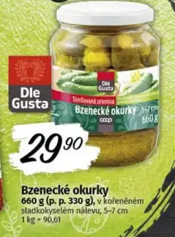 COOP TIP Bzenecké okurky 5-7 cm nabídka