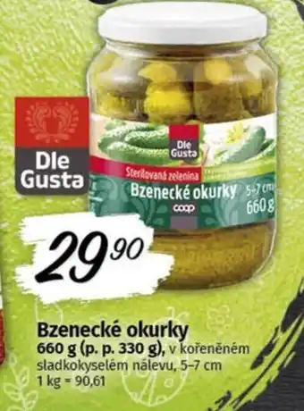 COOP TIP Bzenecké okurky 5-7 cm nabídka