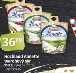 COOP TIP Hochland Almette tvarohový sýr nabídka