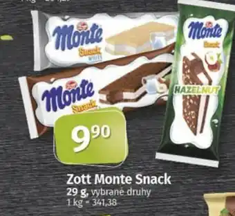 COOP TIP Zott Monte Snack nabídka