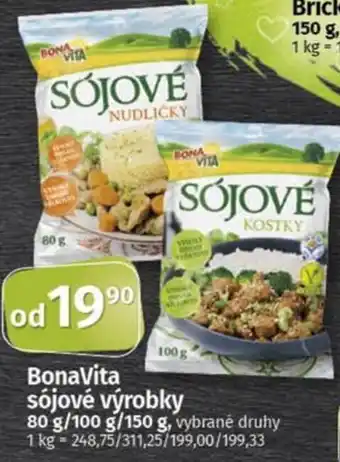 COOP TIP BonaVita sójové výrobky nabídka