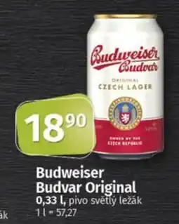 COOP TIP Budweiser Budvar Original nabídka