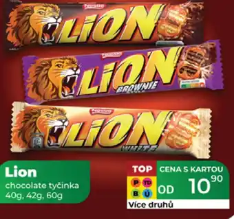 Tamda Foods LION chocolate tyčinka nabídka