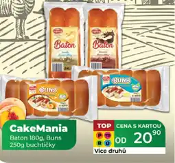 Tamda Foods CakeMania Baton, Buns buchtičky nabídka