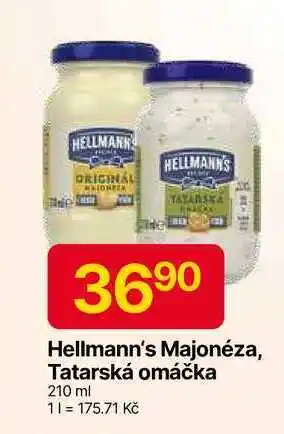 Hruška Hellmann's majonéza, tatarská omáčka 210ml, vybrané druhy nabídka