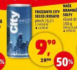 Penny Market FRIZZANTE CITY BRAMBŮ SECCO/ROSATO plech, 0,2 l nabídka