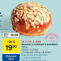 Tesco Mazanec s rozinkami a mandlemi, 240 g nabídka