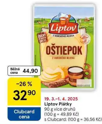 Tesco Liptov Plátky, 90 g nabídka