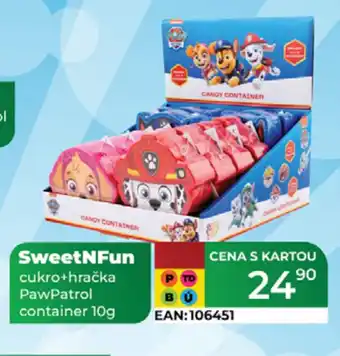 Tamda Foods SweetNFun cukro+hračka PawPatrol container nabídka