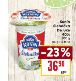 Billa Kunín Šlehačka De luxe 40% nabídka