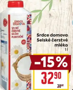 Billa Srdce domova Selské čerstvé mléko nabídka