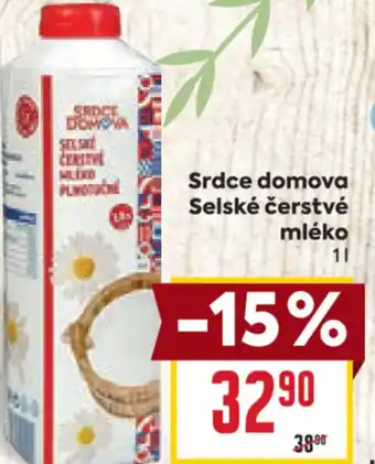 Billa Srdce domova Selské čerstvé mléko nabídka