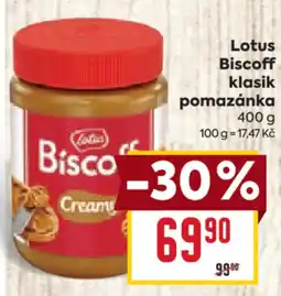 Billa Lotus Biscoff klasik pomazánka nabídka