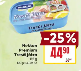 Billa Nekton Premium Tresčí játra nabídka