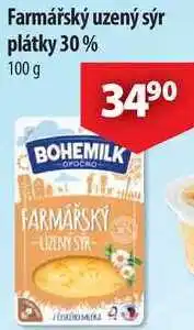 CBA Farmářský uzený sýr plátky 30%, 100 g nabídka