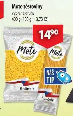 CBA Mote těstoviny, 400 g nabídka