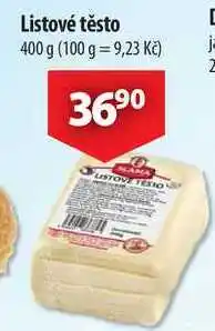 CBA Listové těsto, 400 g nabídka