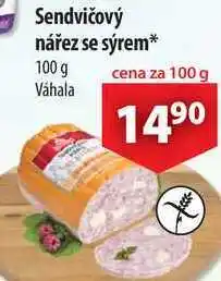 CBA Sendvičový nářez se sýrem, 100 g nabídka